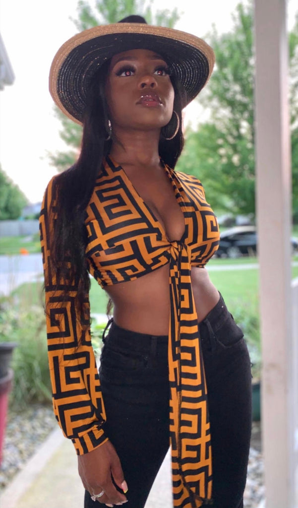 Saniah Top Orange Cocoa s Closet Boutique